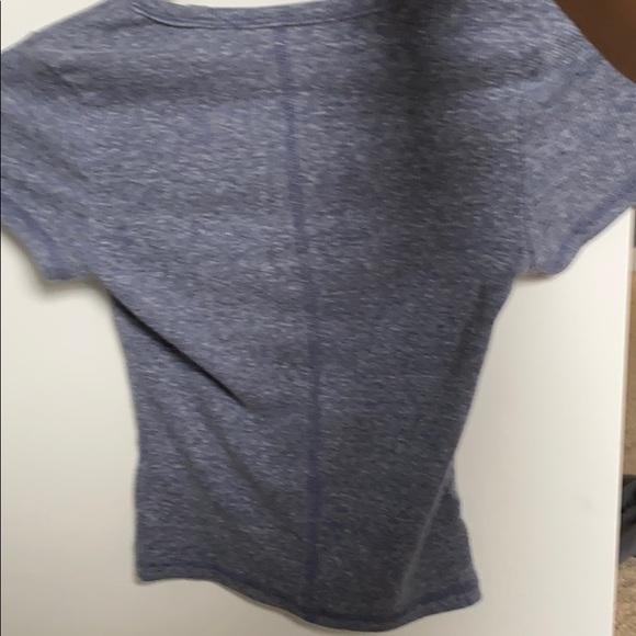 blue ribbed tight t-shirt - Picture 2 of 3